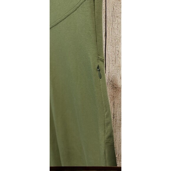 Royal Robbins Dress Women’s XS Green Asymmetrical Travel Cowl Neck Zip Pocket - Picture 3 of 5